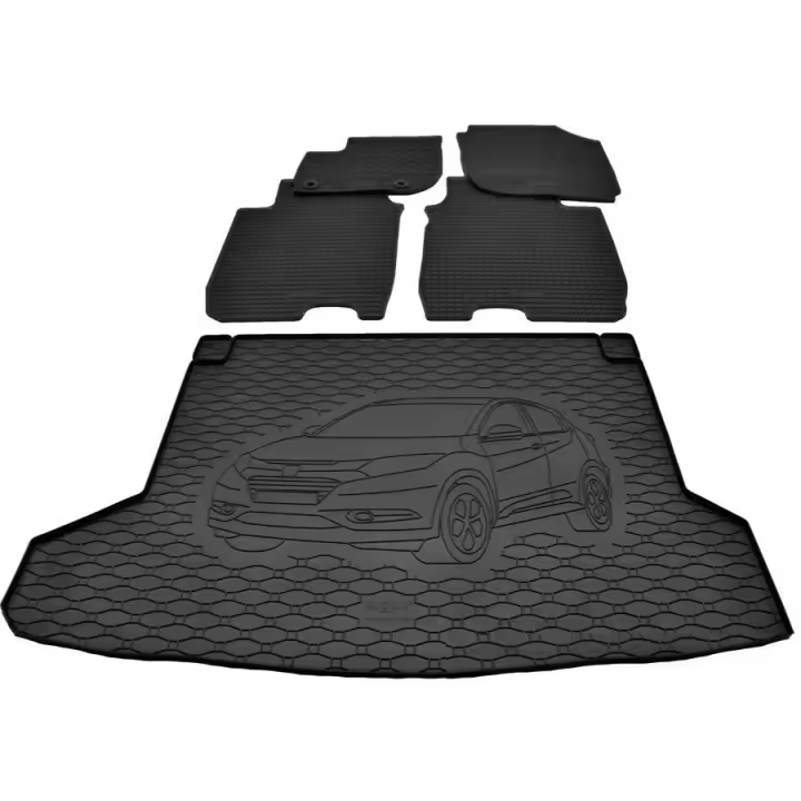 Alfombra protector maletero + alfombrillas de goma a medida HONDA HR-V HRV desde 2015- - 1