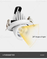 Spotlight LED Ajustable En 360° Elegante Cuello De Elefante Para Techo Luz De Pared Para Sala De Estar Barra Cocina Integrada COB - details 1