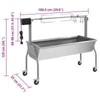 vidaXL Parrilla De Barbacoa Con Asador Y Motor Eléctrico - details 7