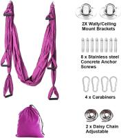 Yoga Aéreo Swing Set Trapecio Yoga Hamaca Kit Ultra Fuerte Antigravedad Yoga Flying Sling Inversión Swing Herramientas con correas de extensión para el aire Yoga Inversión Fitness - details 4