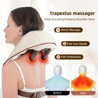 Masajeador de Cuello, 2 Modos Masajeador Eléctrico Masajeador de Hombro con Calor, 3D Experto Amasado Shiatsu, Masaje de Espalda para la Relajación Muscular - details 0