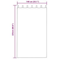 Cortinas Opacas vidaXL con anillas 2 pcs Rosa Oscuro Terciopelo - details 5