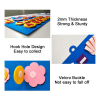 Juguetes Montessori Para Niños Juego De Aprendizaje Temprano De Conteo Con Números De Dedos En Terciopelo Educativo Para Inteligencia Infantil - details 4