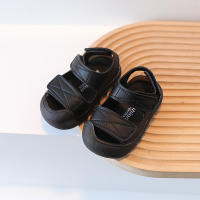 Sandalias De Playa Para Niñas Verano Zapatos Infantiles De Color Sólido Cierre De Correa Antideslizante Transpirable Talla True Fit - details 1