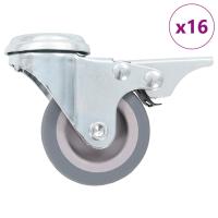 vidaXL Ruedas Giratorias Agujero Pasador y Frenos Dobles 50mm Almacén Útil Cantidad 4 unidades,  12 unidades,  8 unidades y mas - details 2