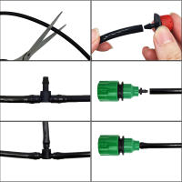 Juego De Riega Jardín DIY 4/7mm PVC Con Drippers Ajustables Y Herramienta De Perforación Para Riego Por Aspersión Y Micro-irrigación - details 3