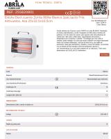 ABRILA Estufa Elect.cuarzo Zorita 800w Blanco 2pot.tacto Frio, Antivuelco, Asa 25x32,5x10,5cm Calidad Garantizada - details 3