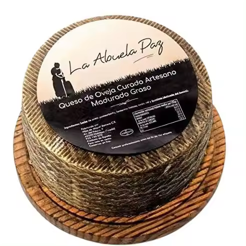 Ibéricos a Domicilio Gourmet - QUESO CURADO 'La Abuela Paz' - Sabor Intenso y Compacto - 1