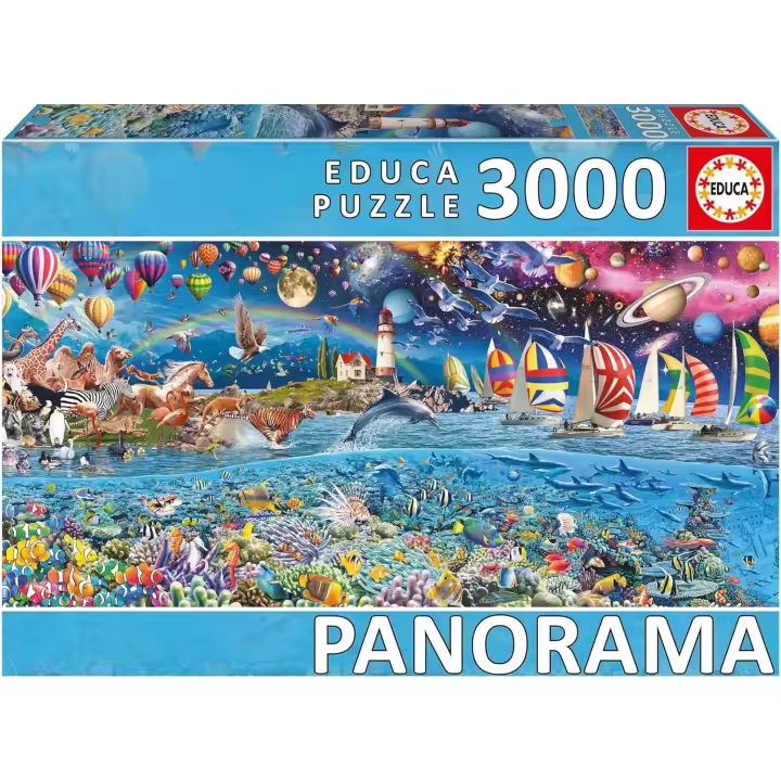 Educa - Puzzle de 3000 Piezas  Vida Panorama.  Medidas: 144 x 68 cm. + 14 años Educa 20265 - 1