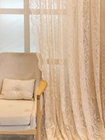 Cortina De Encaje Con Borlas Para Sala De Estar Y Dormitorio 1PC Romántica Rural Tapizante De Translucidez 100% Poliéster - details 2