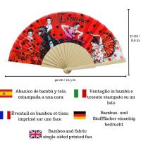 Pack 12 Abanicos Flamencos de Bambú y Tela + 12 Pulseras Bordadas | 4 Modelos | Souvenir España | Regalos Fiesta Temática, Despedida de Soltera, Feria Andaluza, Evento Flamenco - details 2