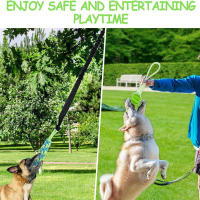 Juguete Interactivo Para Perros Juego De Tirar Y Retener Bola Colgante Con Correa De Malla Para Limpieza De Dientes Y Divertido Para Interior Y Exterior - details 5