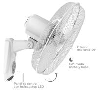 VENTILADOR DE PARED SAUTAR CON MANDO Ø43CM 45W BLANCO GSC EVOLUTION - details 2