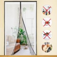 JOWY Mosquitera magnética para Puerta Negra y Blanca, varias Medidas, Cortina antimosquito de Malla, Cierre automático con imanes, Mantiene el Aire Fresco (90 * 210cm, Blanco) - details 0