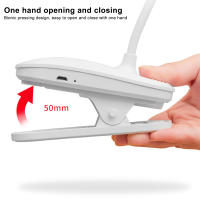 Lámpara De Escritorio Recargable USB Con Clip Y Luz Nocturna Para Dormitorio Estudio Lectura Oficina 360° Flexible - details 6