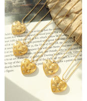Collar con colgante estilo corazón de amor para mujer, Circonia cúbica, collar de acero inoxidable, joyería de lujo, regalo del Día de San cuadrado de estrella de acero inoxidable Vintage para mujer, collar de cadena de serpiente chapado en oro de 18 - details 7