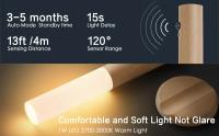 Lámpara De Pared LED Recargable Con Sensor De Movimiento Inteligente Para Pasillo Dormitorio Escaleras Baño Armarios Decoración Luz Nocturna Magnética Portátil Moderna - details 0