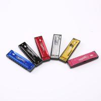 Harmonica Profesional Con 10 Agujeros Y 20 Tonos En Colores Tono C Con Estuche Regalo De Navidad Para Principiantes - details 0