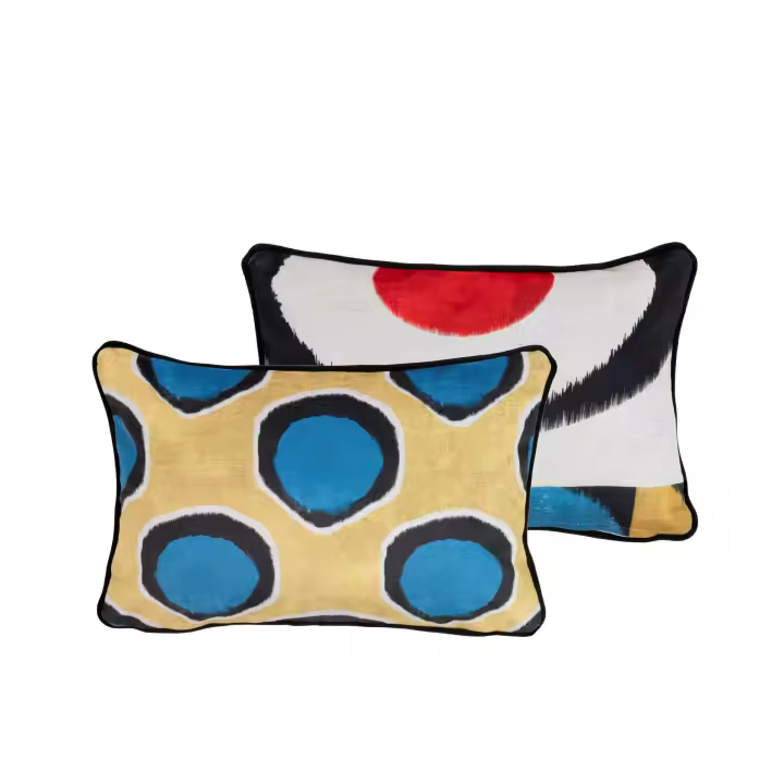 Adda Home Cojín Velvet Geométrico Ojo 45x13x30 Cm Decorativo Suave - 1
