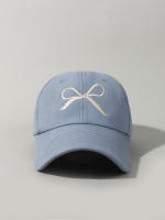 Nueva Gorra De Béisbol De Algodón Para Verano Rosa Con Mariposa Bordada Ajustable Para Mujer Gorra De Sol De Color Sólido Para Niñas Estilo Coreano - details 5