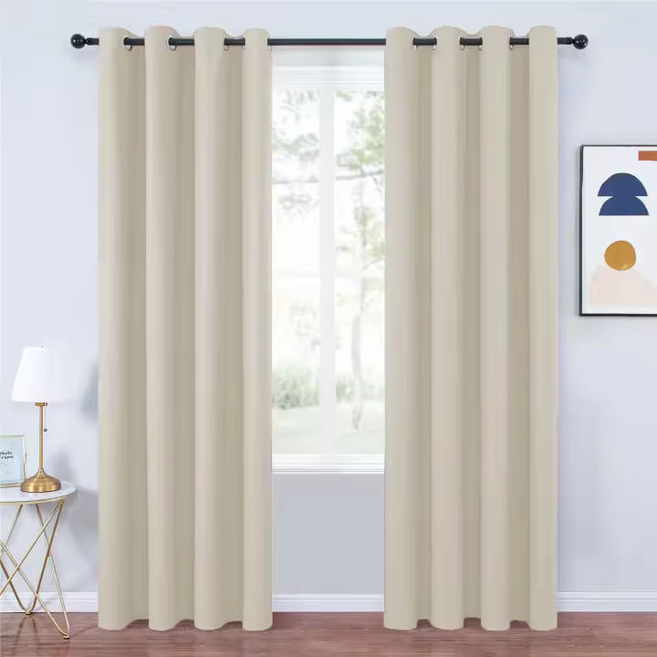 GREATOYAR Cortinas Opacas Térmicas Aislantes, Juego de Cortinas, 1 Panel, Cortinas para Salón Habitación Oficina, Acustica y Antiruido, Cortina Protección Solar y Anti Luz, 140x260cm, Color Naranja/Azul/Blacno/Gris/Rosa/Negra/Beige/Marrón/Verde/Amarillo - 1