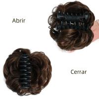 Extension De Pelo Rizado Y Enredado Para Mujer Scrunchie Chignon Sintético Estilo Updo Peça De Cabelo Artificial De Fibra De Alta Temperatura - details 3