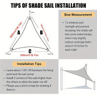 Sail De Sombra Plegable 3x3x3M Para Actividades Al Aire Libre Jardín Canopy Protector Solar Para Tendas De Camping - details 10