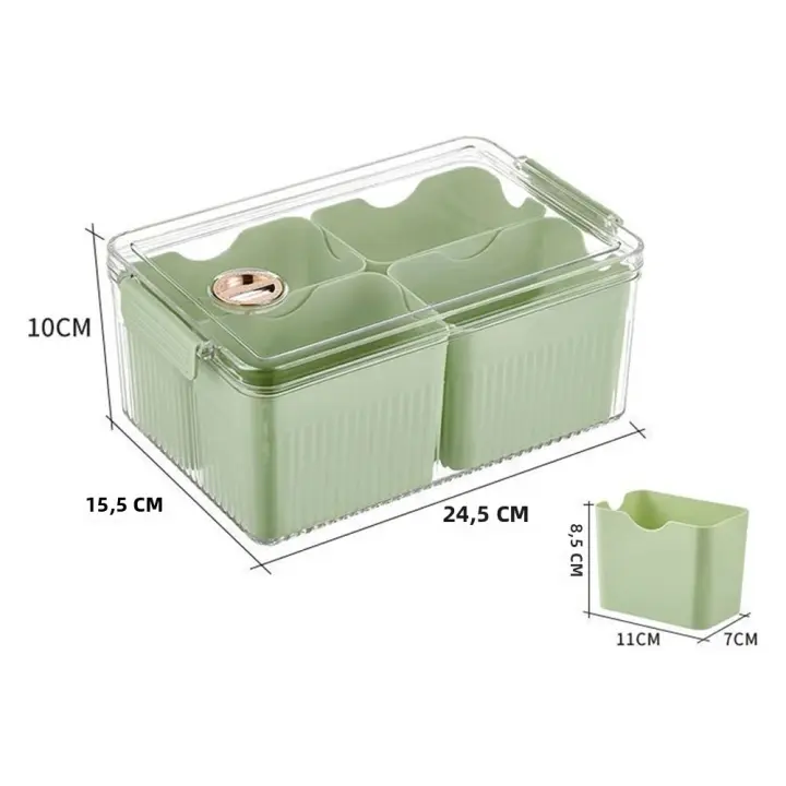 Caja De Almacenamiento Para Condimentos 8 En 1 Juego De Botellas De Especias Organizador De Cocina Contenedor Moderno De Acrílico - 1