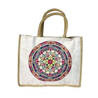 MEJORADA Bolso de Tote para Mujer con Patróns de Mandalas, Cremallera, Poliéster - details 2