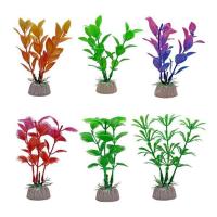 Plantas Submarinas Artificiales Para Acuarios Decoración De Plástico Realista 10cm Falsas Malvaviscas Adorno Para El Hogar - details 8