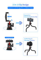 Trípode Flexible Ulanzi MT-11 Para Teléfono DSLR Cámara Vlog Portátil 2 En 1 Diseño Selfie Stick Con Soporte Para Teléfono - details 1