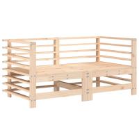 vidaXL Sofás de esquina de jardín 2 uds madera maciza de pino Pino natural, Pino blanco, Pino gris Conjunto Terraza Muebles Jardín Exterior Juego de Muebles de jardín Mueble Jardín Exterior Muebles de Salon Exterior - details 6