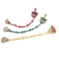 Clavija De Mordedor Para Bebé Con Cadena Antipérdida De Silicona Alivio Del Dolor Clip De Juguete Para Carrito De Compras - details 4