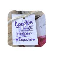 50 tarjetas de agradecimiento para detalles de invitados de boda comuniones bautizo tarjetas kraft blancas con mensaje Gracias por compartir con nosotros este día tan especial medida de 4 x 6 cm - details 3