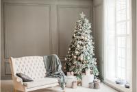 Árbol de Navidad Automontable Flocado con Copos de Nieve Abeto Nevado 150-210cm C/Soporte Metálico - details 4