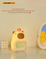 Reloj De Alarma Digital Capybara LED Con Luz Nocturna Recargable De Silicona Tiempo USB Regalo De Cumpleaños Para Niños Lámpara De Mesa Dimmable - details 4