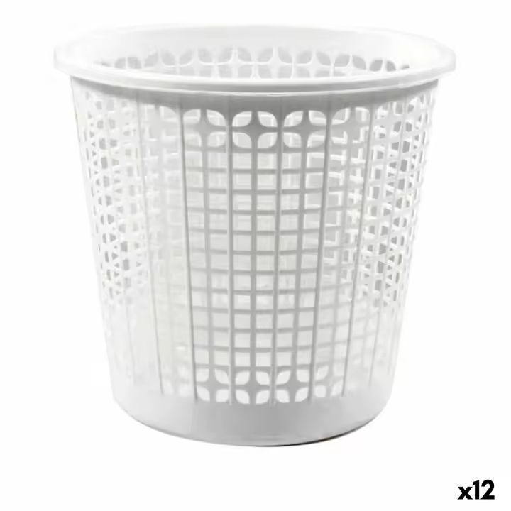 Papelera Dem Office Blanco (12 Unidades) (ø 27 x 25,5 cm) - 1