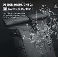 Mochila Impermeable Rolltop HK Para Hombres Y Mujeres Gran Capacidad Con Portátil Para Viajes Escuela Y Negocios Antirrobo Con USB - details 5