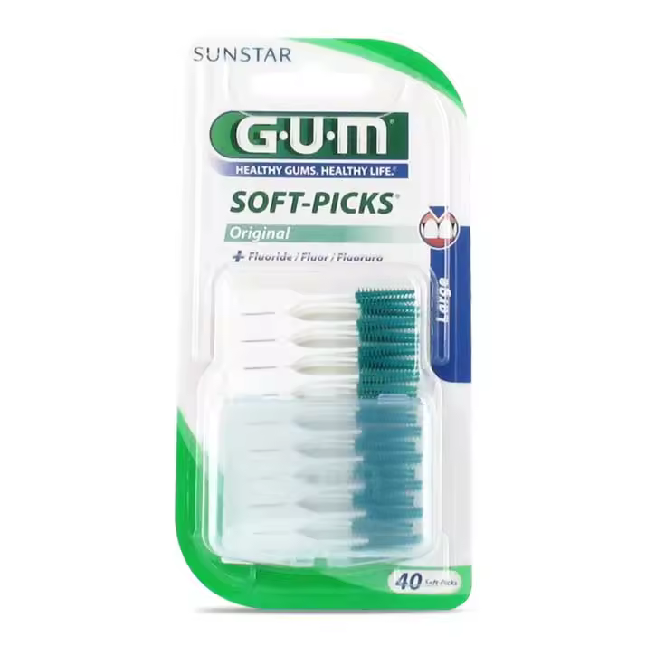 Gum Soft-Picks Original para Limpieza Dental Interdental y Encías Saludables 40 Uds - 1