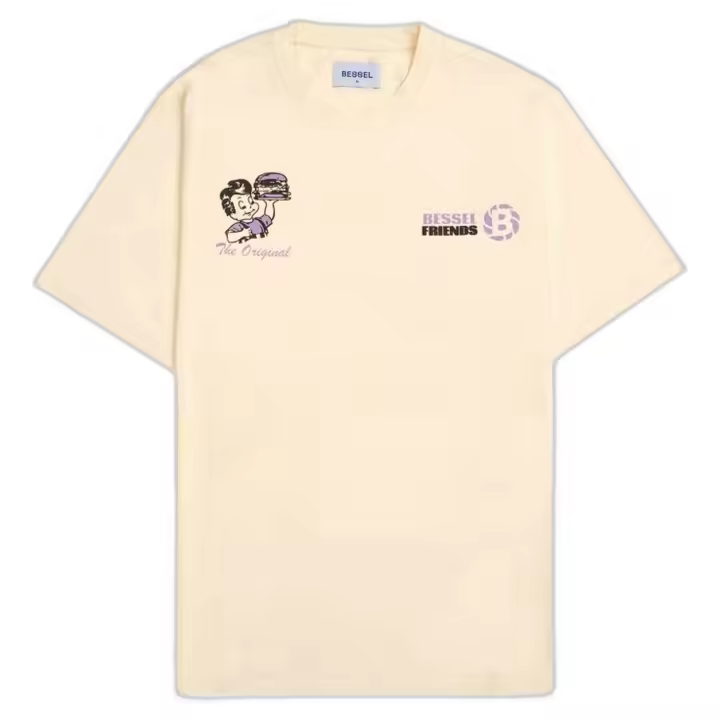 Camiseta marca Bessel modelo Tssmashcream para hombre en color beig - 1