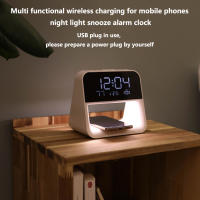 Lámpara De Noche Con Reloj Digital USB De ABS Para Decoración De Hogar Y Oficina Estilo Moderno Sin Batería Incluida - details 1
