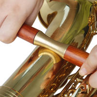 Roller De Presión Para Saxofón Mango De Madera Herramienta De Reparación De Metal Para Trompeta Y Trombón Accesorio Para Instrumentos De Bronce - details 0