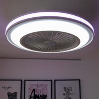 DUPI Ventilador de Techo LED RGB SLIM  – Motor DC Silencioso, 6 Velocidades, Luz Regulable, Mando y Aspas Reversibles Ø55cm - details 0