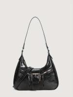 Bolso De Motociclista Vintage Para Mujer Primavera Verano Nueva Bandolera Con Hombro Solo Con Sensación De Sophisticación Material PU Cierre De Cremallera Estilo Punk - details 11