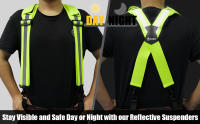 Cinturón De Herramientas KUNN Hi-Vis Con Resaltos Reflectantes De Seguridad Pesada Suspensión De Hombro Desmontable 4Pcs Anillos Para Banda De Herramientas Unisex Material De Poliéster - details 2