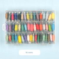 Hilo De Bordado De Poliéster Y Algodón Multicolor Práctico Para Bordado a Mano Empaque En Caja Herramienta Textil Para Adultos - details 11