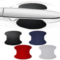 4pcs Protector De Bolso De Manija De Puerta De Coche Universal Estampado De Fibra De Carbono Para La Mayoría De Los Coches Pegatina Protectora - details 0