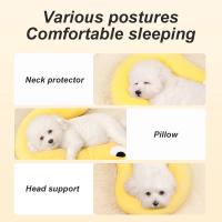Almohada Para Mascotas U-Cuadrada Protección De Cuello Para Perro Gato Bebé Dormir Profundo Soporte Cabeza Almohada De Viaje Para Animales De Compañía - details 4