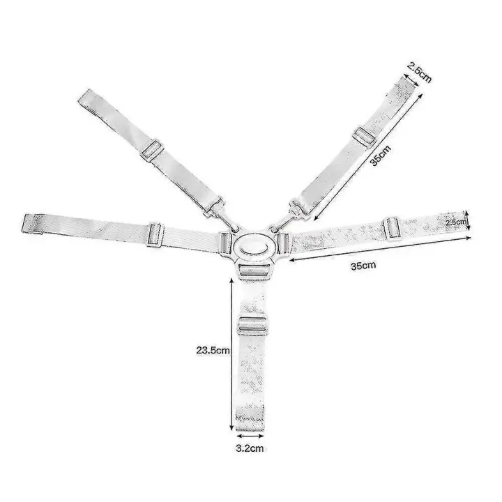 Baby Universal 5 Point Harness High Chair Safe Belt Seat Belts For Stroller Pram Buggy Children Kid Pushchair Chil - 1