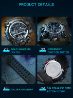 Reloj Deportivo De Lujo SANDA G-Style Militar LED Digital Para Hombre Resistente Al Agua Cuarzo Reloj De Pulsera Con Pantalla Analógica Y Digital - details 19